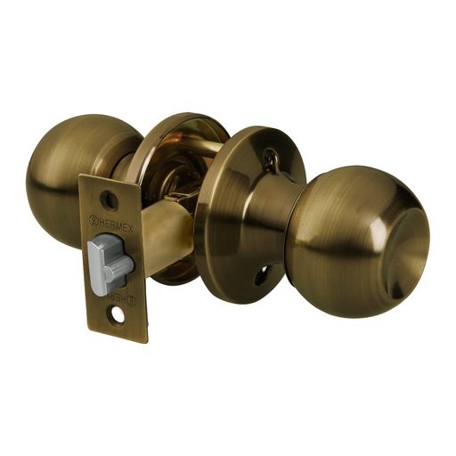 [HC42987] HERMEX CERRADURA BALT-LA-EP ESFERA ENTRADA LATON ANTIGUO