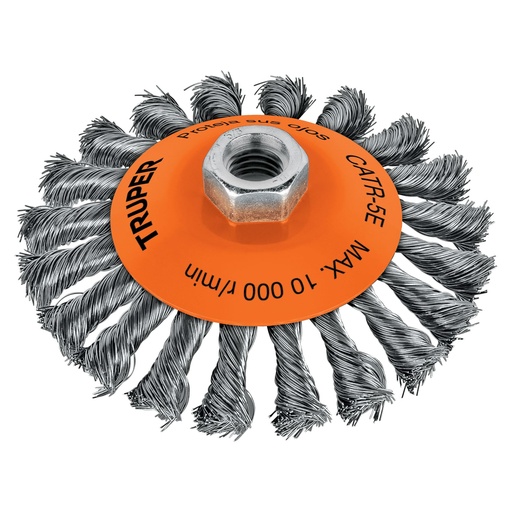 [HC43065] TRUPER CARDA CATR-5E 5" 5/8-11 PLATO ALAMBRE TRENZADO