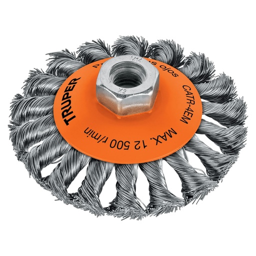 [HC43062] TRUPER CARDA CATR-4EM 4" M14 PLATO ALAMBRE TRENZADO