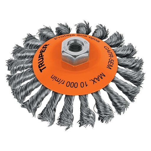 [HC43063] TRUPER CARDA CATR-5EM 5" M14 PLATO ALAMBRE TRENZADO