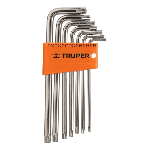 [HC46772] TRUPER LLAVE TORX LARGA TORX-7L 7PZA ESTUCHE PLASTICO