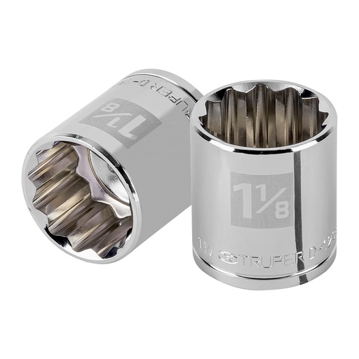 [HC46846] TRUPER DADO D-5436 1 1/8" CUADRO 1/2" 12 PUNTAS STD