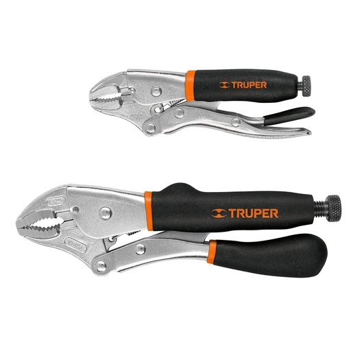 [HC47325] TRUPER PINZA PRESION DUO-PPT MORDAZA CURVA 4 Y 10 MGO VINIL