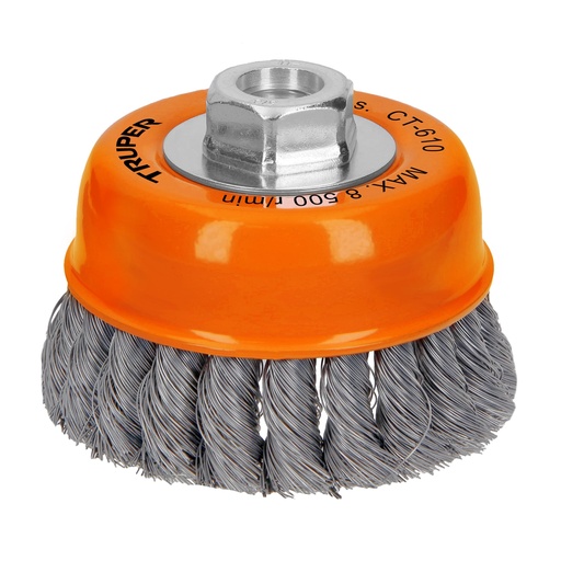 [HC44028] TRUPER CARDA CT-610 4" 5/8-11 COPA ALAMBRE TRENZADO FINO