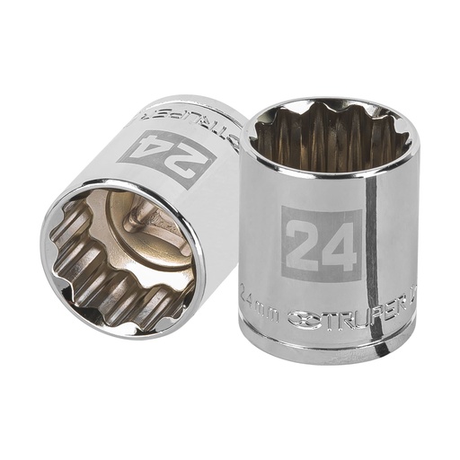 [HC47033] TRUPER DADO D-5424-EM 24MM CUADRO 1/2" 12 PUNTAS MM