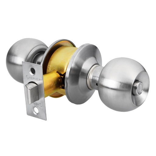 [HC47110] HERMEX CERRADURA BAL-CM-BP ESFERA BANO CROMO MATE