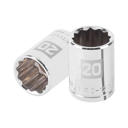 [HC47500] TRUPER DADO D-5420-EM 20MM CUADRO 1/2" 12 PUNTAS MM