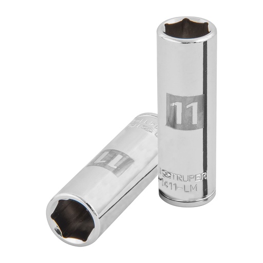 [HC46656] TRUPER DADO D-4711-LM 11MM CUADRO 1/4" LARGO 6 PUNTAS MM