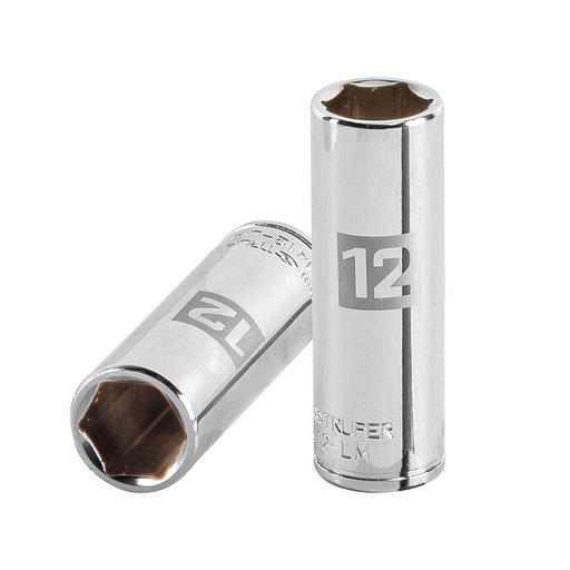 [HC46657] TRUPER DADO D-4712-LM 12MM CUADRO 1/4" LARGO 6 PUNTAS MM