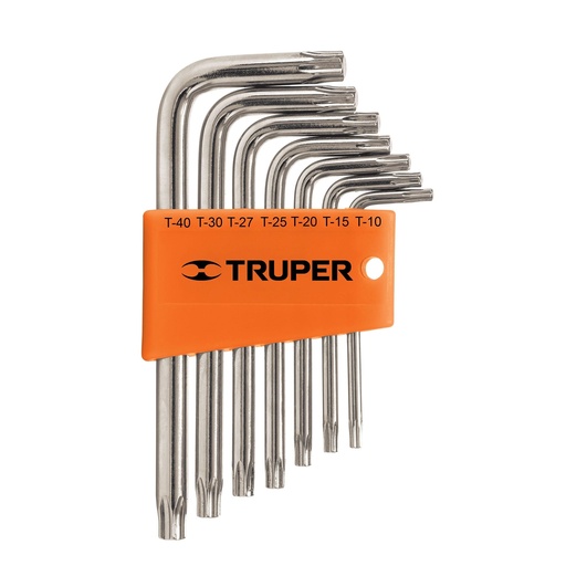 [HC44781] TRUPER LLAVE TORX CORTA TORX-7C 7PZA ESTUCHE PLASTICO