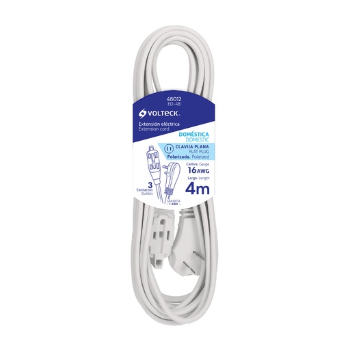 [HC44556] VOLTECH EXTENSION ED-4B 4M VOLTECH ELECTRICA DOMESTICA BLANC