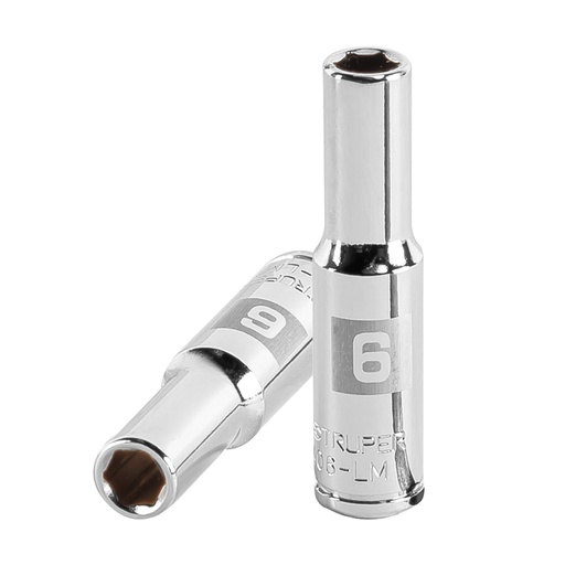 [HC47849] TRUPER DADO D-4706-LM 6MM CUADRO 1/4" LARGO 6 PUNTAS MM