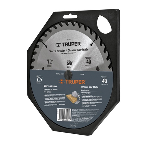 [HC47877] TRUPER DISCO SIERRA CIRCULAR  7-1/4" 30DTESX5/8" ST-730