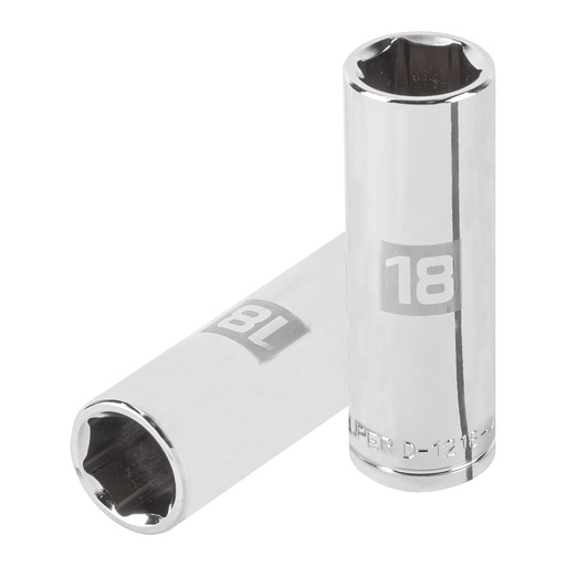 [HC48303] TRUPER DADO D-5318-M 18MM CUADRO 1/2" LARGO 6 PUNTAS MM