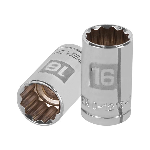 [HC47524] TRUPER DADO D-5416-EM 16MM CUADRO 1/2" 12 PUNTAS MM