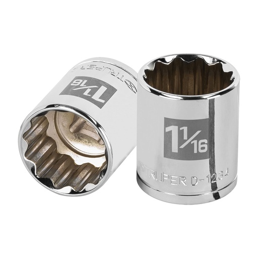 [HC47548] TRUPER DADO D-5434 1 1/16" CUADRO 1/2" 12 PUNTAS STD