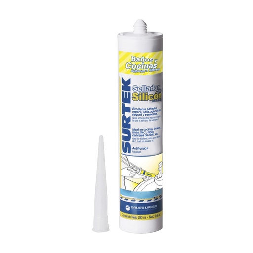 [HC50725] SURTEK SILICON WC/COCINA BLANCO 280GR