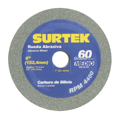 [HC50470] SURTEK RUEDA ABRAS SIL 6X3/4" GRANO60