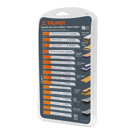 [HC48308] TRUPER SEGUETA ZANCO "U" JSCA-16P/METAL PLAST ALUM 16PZ