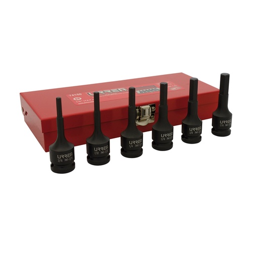 [HC51689] URREA JGO DADOS IMP STD PTA   HEX 1/2" 6PZ