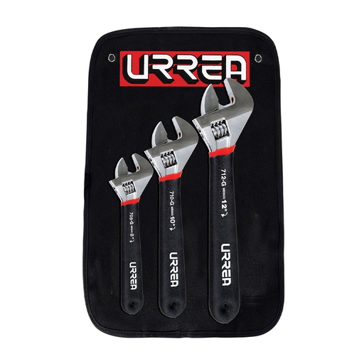 [HC52897] URREA JGO 3 LLAVES AJUSTABLES 795G MANGO AISLADO