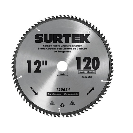 [HC52925] SURTEK DISCO P/SI CI 12"X120DX30MM AL