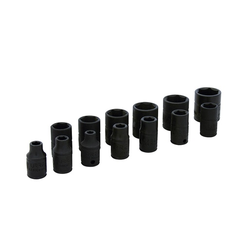[HC52532] URREA JGO 13PZ DADOS IMP 1/4 6PT MM